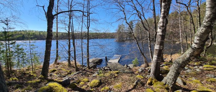 Laituri saarimaisemassa, Päijänne